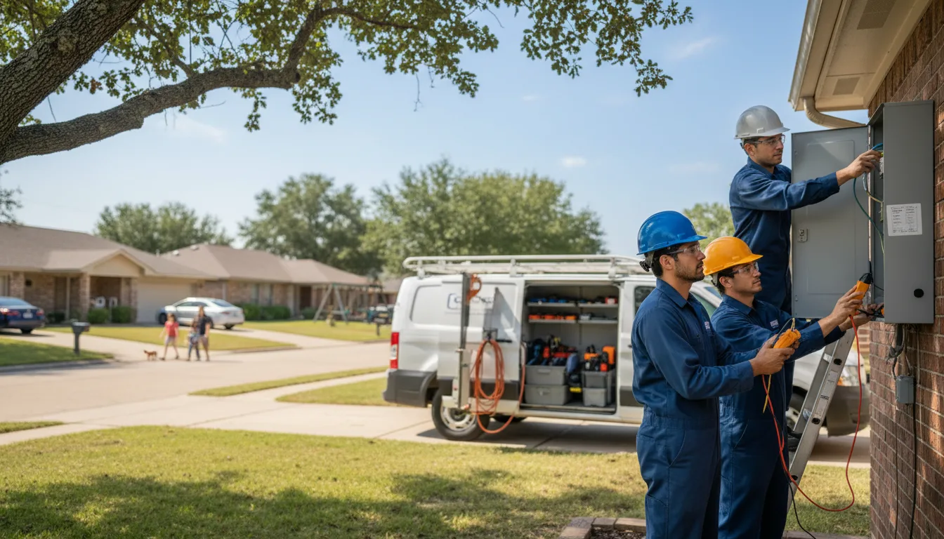 Certified electrician providing emergency electrical services in Pottsville, TX